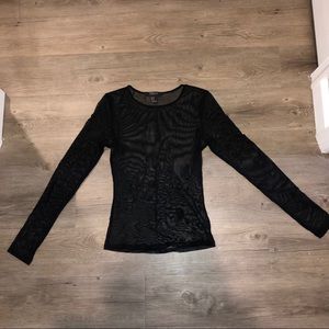 Black mesh long sleeve